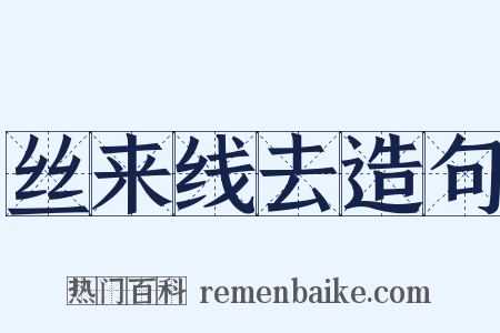 丝来线去造句是什么意思的图片
